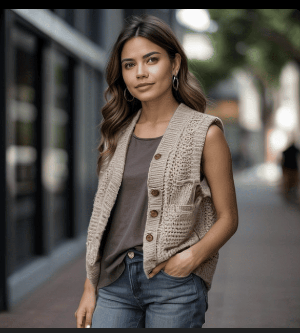 慵懶編織休閒背心